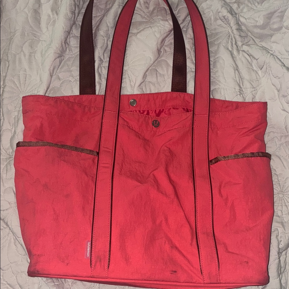Lululemon Athletica Red Tote Bag